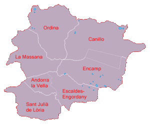 Map of Andorra.